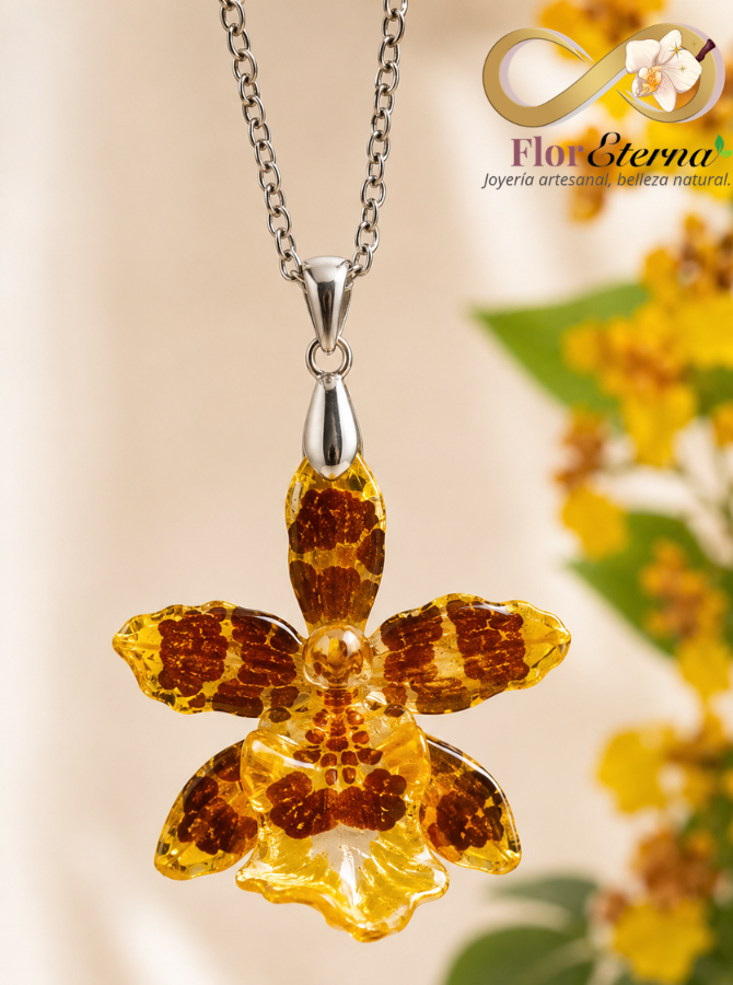 Collar Oncidium Ámbar