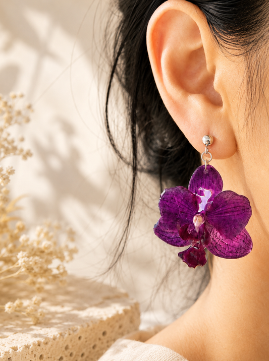 Pendientes Mini Phalaenopsis Amatista