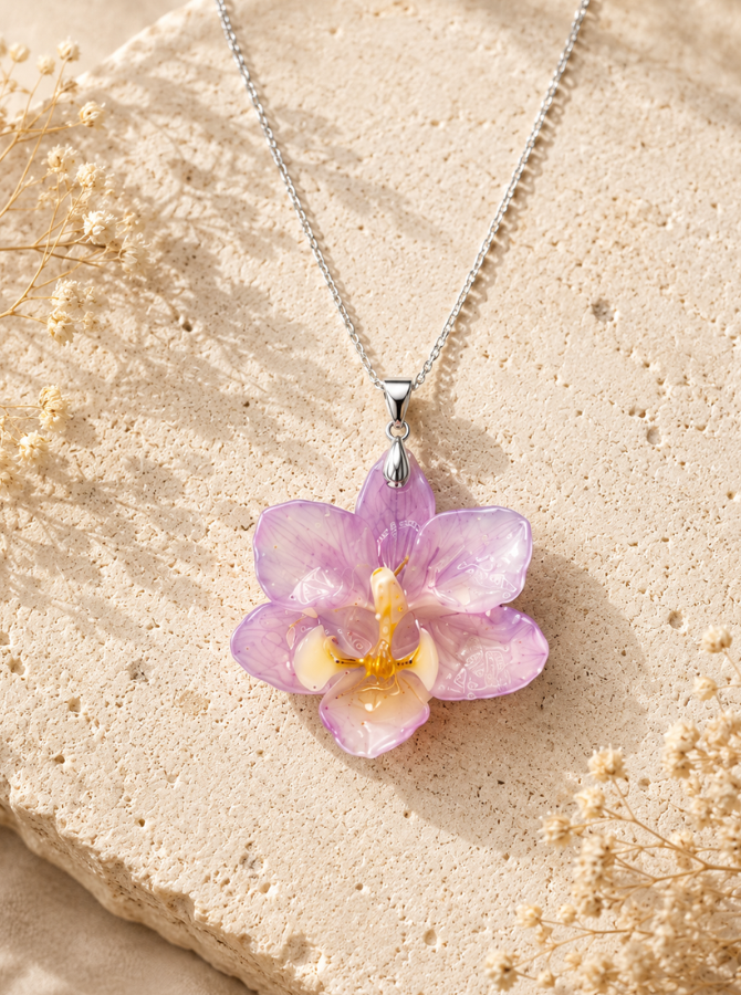 Collar Mini Phalaenopsis Morganita