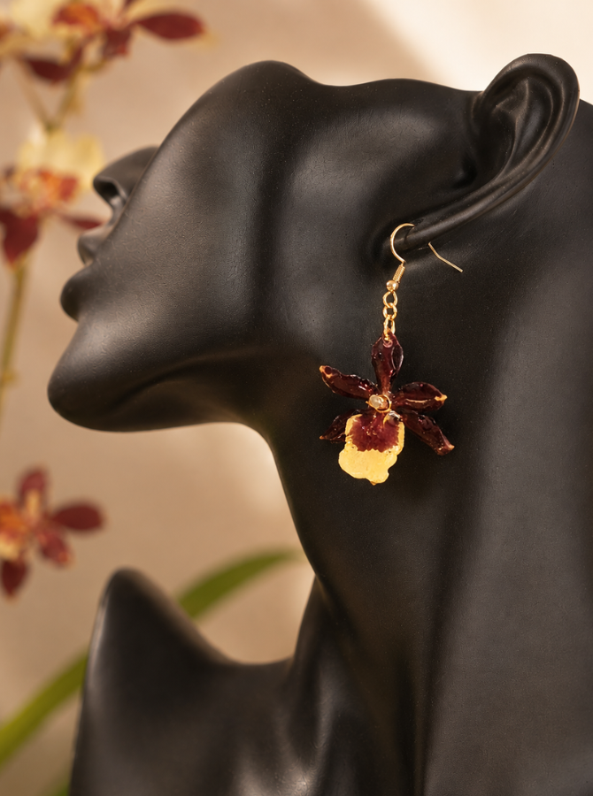 Pendientes Oncidium Moka 🤎💛