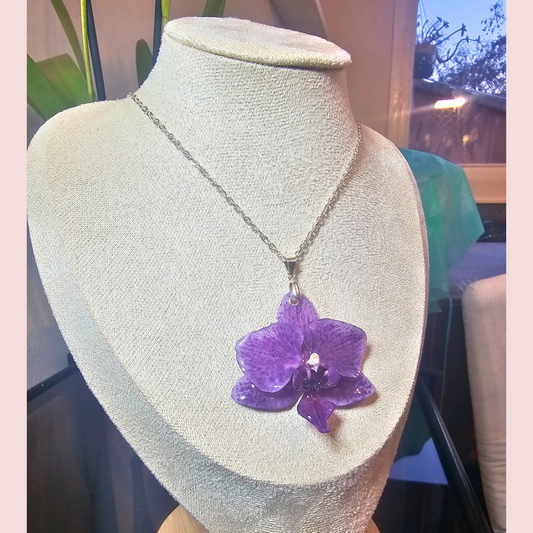 Collar Orquídea Mini Lila💜